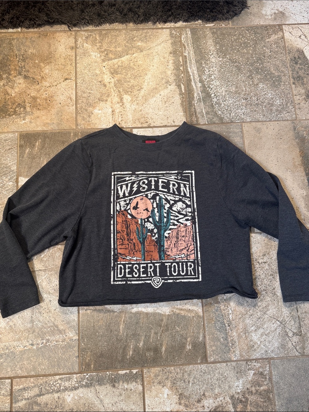 Western Desert Tour Long Sleeve Tee - Black
